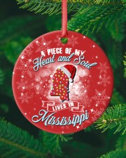 My Heart And Soul Lives In Mississippi Circle ornament - single (porcelain) custom-circle-ornament-single-porcelain-lifestyle-10