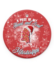 My Heart And Soul Lives In Mississippi Circle ornament - single (porcelain) front