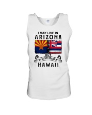 LIVE IN ARIZONA BEGAN IN HAWAII Unisex Tank thumbnail