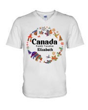 Canada Family Vacation V-Neck T-Shirt tile