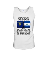 LIVE IN OREGON BEGAN IN EL SALVADOR Unisex Tank tile