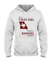TEXAS GIRL LIVING IN MISSOURI WORLD Hooded Sweatshirt thumbnail