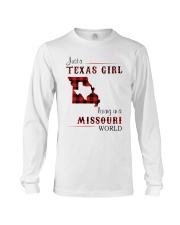 TEXAS GIRL LIVING IN MISSOURI WORLD Long Sleeve Tee thumbnail