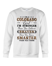 Colorado Girl Stronger Braver Smarter Crewneck Sweatshirt tile