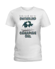 CANADIAN GIRL LIFE TOOK TO SWITZERLAND Ladies T-Shirt tile