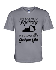 LIFE TOOK ME TO KENTUCKY BE A GEORGIA GIRL V-Neck T-Shirt thumbnail