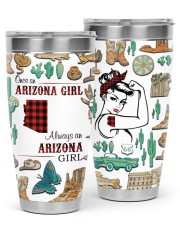 Once An Arizona Girl Plaid Pattern 30oz Tumbler front