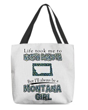 MONTANA GIRL LIFE TOOK TO NORTH DAKOTA All-Over Tote tile