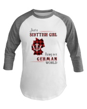 SCOTTISH GIRL LIVING IN GERMAN WORLD Baseball Tee thumbnail
