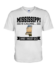 Mississippi Is Calling And I Must Go V-Neck T-Shirt tile