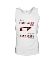 PENNSYLVANIA GIRL LIVING IN TENNESSEE WORLD Unisex Tank thumbnail