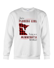 FLORIDA GIRL LIVING IN MINNESOTA WORLD Crewneck Sweatshirt thumbnail