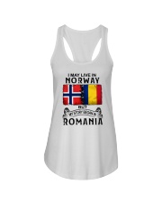 LIVE IN NORWAY BEGAN IN ROMANIA Ladies Flowy Tank thumbnail