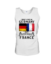 LIVE IN GERMANY BEGAN IN FRANCE Unisex Tank tile