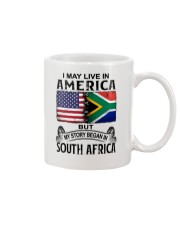 LIVE IN AMERICA BEGAN IN SOUTH AFRICA Mug tile