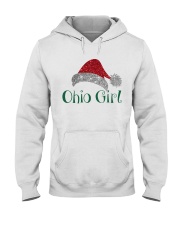 Ohio Girl Giltter Christmas Hooded Sweatshirt front