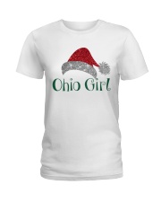 Ohio Girl Giltter Christmas Ladies T-Shirt tile