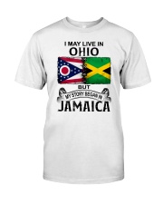 LIVE IN OHIO BEGAN IN JAMAICA Classic T-Shirt tile