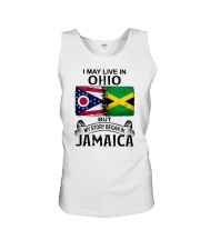 LIVE IN OHIO BEGAN IN JAMAICA Unisex Tank thumbnail