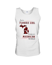 FLORIDA GIRL LIVING IN MICHIGAN WORLD Unisex Tank thumbnail
