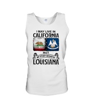 LIVE IN CALIFORNIA BEGAN IN LOUISIANA Unisex Tank tile