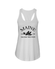 Maine Nickname Symbols Ladies Flowy Tank tile