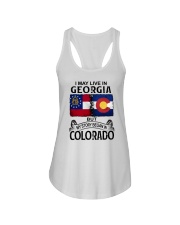 LIVE IN GEORGIA BUT MY STORY BEGAN IN COLORADO Ladies Flowy Tank tile