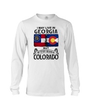 LIVE IN GEORGIA BUT MY STORY BEGAN IN COLORADO Long Sleeve Tee tile