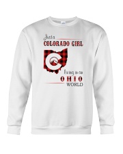 COLORADO GIRL LIVING IN OHIO WORLD Crewneck Sweatshirt thumbnail