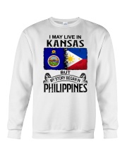 LIVE IN KANSAS BEGAN IN PHILIPPINES Crewneck Sweatshirt thumbnail