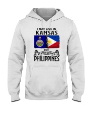 LIVE IN KANSAS BEGAN IN PHILIPPINES Hooded Sweatshirt thumbnail