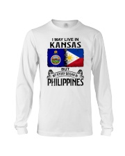 LIVE IN KANSAS BEGAN IN PHILIPPINES Long Sleeve Tee thumbnail
