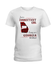 CONNECTICUT GIRL LIVING IN GEORGIA WORLD Ladies T-Shirt thumbnail