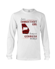 CONNECTICUT GIRL LIVING IN GEORGIA WORLD Long Sleeve Tee thumbnail
