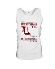 SASKATCHEWAN GIRL LIVING IN BC WORLD Unisex Tank thumbnail