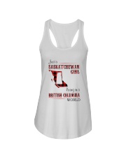 SASKATCHEWAN GIRL LIVING IN BC WORLD Ladies Flowy Tank thumbnail