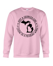 GEORGIA GIRL LIVING IN MICHIGAN WORLD Crewneck Sweatshirt thumbnail