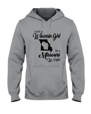 JUST A WISCONSIN GIRL IN A MISSOURI WORLD Hooded Sweatshirt tile