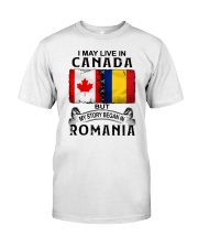 LIVE IN CANADA BEGAN IN ROMANIA Classic T-Shirt tile