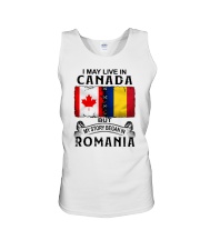 LIVE IN CANADA BEGAN IN ROMANIA Unisex Tank tile