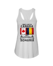LIVE IN CANADA BEGAN IN ROMANIA Ladies Flowy Tank tile