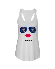 Michigan Flag Glasses Custom Your Name Ladies Flowy Tank tile