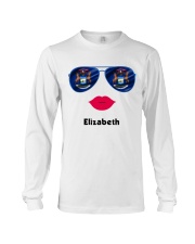 Michigan Flag Glasses Custom Your Name Long Sleeve Tee tile
