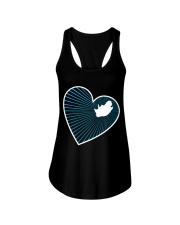 South Africa Map In Heart Line Ladies Flowy Tank tile