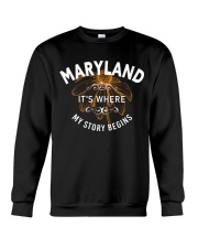 Maryland My Story Begins Symbol Crewneck Sweatshirt tile