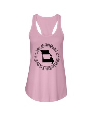 IOWA GIRL LIVING IN A MISSOURI WORLD Ladies Flowy Tank thumbnail