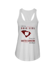 OHIO GIRL LIVING IN SOUTH CAROLINA WORLD Ladies Flowy Tank tile