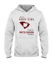 OHIO GIRL LIVING IN SOUTH CAROLINA WORLD Hooded Sweatshirt tile