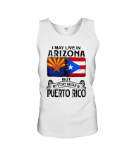LIVE IN ARIZONA BEGAN IN PUERTO RICO Unisex Tank tile