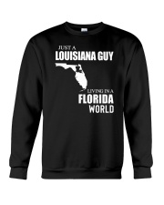 JUST A LOUISIANA GUY LIVING IN FLORIDA WORLD Crewneck Sweatshirt tile